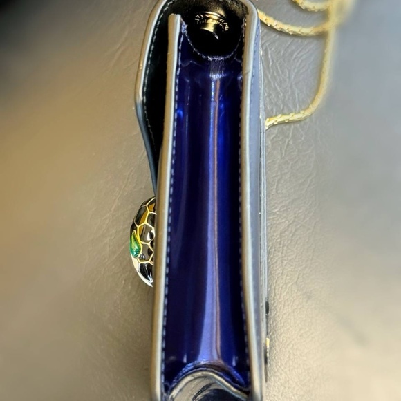 Bvlgari Serpenti Forever Square Crossbody Shoulder Bag Brushed Metallic calf - Picture 7 of 13